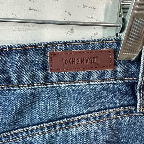 BLANK NYC Way Back When Studded Cut Off Denim Mini Skirt 27 - Picture 10 of 12